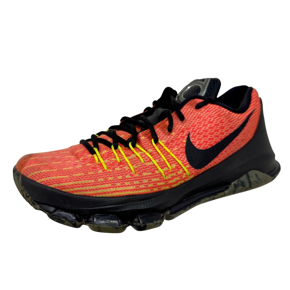 Nike KD 8 Basketball Shoes Orange Black Yellow Dynamic Flywire Men's Size 8